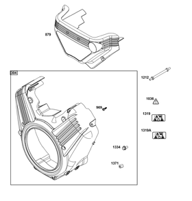 Blower Housing Group Diagram and Parts List for 61A177-0100-J1  Briggs and Stratton Engine